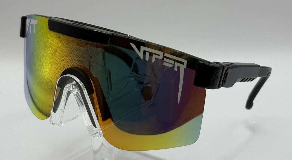 Pit Viper Shield Sunglasses Rainbow Mirror Wrap Sport Unisex MAS88R